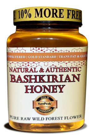 YumPeak® Bashkirian Honey - Pure Raw Wild Forest Flower (Gold) 1.1Lb