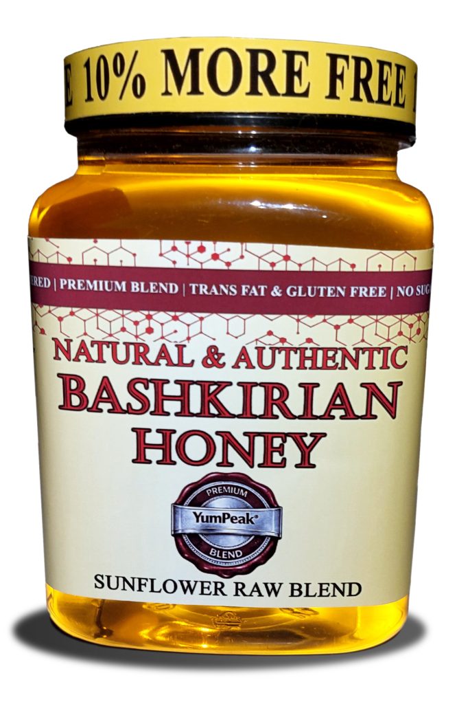 YumPeak® Bashkirian Honey - Sunflower Raw Blend (Premium) 1.1Lb
