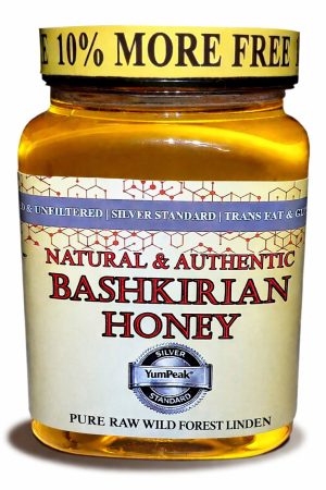 YumPeak® Bashkirian Honey - Pure Raw Wild Forest Linden (Silver) 1.1Lb