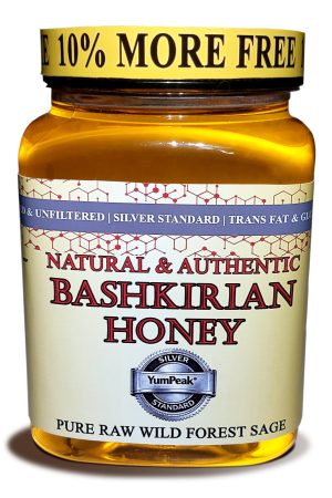 YumPeak® Bashkirian Honey - Pure Raw Wild Forest Sage (Silver) 1.1Lb